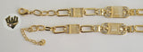 (1-0859) Gold Laminate - 8.5mm Alternative Bracelet - 6.5" - BGO - Fantasy World Jewelry