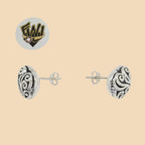 (2-3260) 925 Sterling Silver - Heart Stud Earrings. - Fantasy World Jewelry