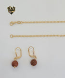 (1-6125) Gold Laminate - Rolo Link Venturina Beads Elephant Set - BGF