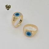 (1-3063) Gold Laminate - Evil Eye Ring - BGF - Fantasy World Jewelry