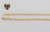 (1-0057) Gold Laminate - 3mm Rolo Link Anklet - 10" - BGF - Fantasy World Jewelry