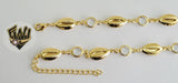 (1-0756) Gold Laminate -8mm Alternative Link Bracelets w/ Stones- 7" -BGO - Fantasy World Jewelry