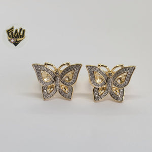 (1-3130-1) Gold Laminate -Butterfly Two Tone Ring - BGO - Fantasy World Jewelry