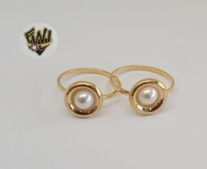 (1-3003) Gold Laminate - Pearl Ring - BGO - Fantasy World Jewelry