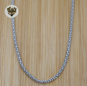 (2-8077) 925 Sterling Silver - 2.4mm Popcorn Link Chains. - Fantasy World Jewelry