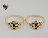 (1-3012-1) Gold Laminate- Ring with Zircon - BGF - Fantasy World Jewelry