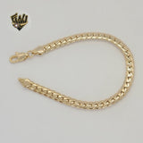 (1-0413) Gold Laminate - 6mm Curb Link Bracelet - 7.5” - BGO