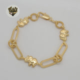 (1-0479) Gold Laminate - 8mm Alternative Elephant Bracelet - BGF - Fantasy World Jewelry