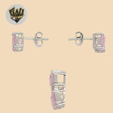 (2-6313) 925 Sterling Silver - Zircon Stud Set. - Fantasy World Jewelry