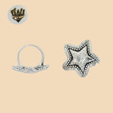 (2-5076) 925 Sterling Silver - Starfish Ring