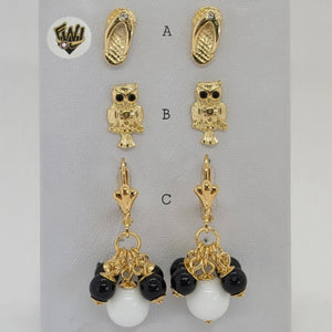 (1-1178) Gold Laminate - Earrings - BGF - Fantasy World Jewelry