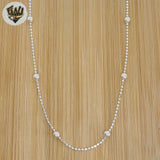 (2-2683) 925 Sterling Silver - 1.4mm Balls Link Chain.