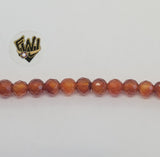 (MBEAD-220-A) 7mm Carnelian Faceted Beads - Fantasy World Jewelry