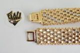 (1-0824) Gold Laminate - 18.5mm Alternative Bracelet - 7.5" - BGO - Fantasy World Jewelry