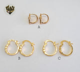 (1-2634) Gold Laminate Hoops - BGO - Fantasy World Jewelry