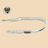 (2-0517) 925 Sterling Silver - 9mm Alternative Bracelet - 7.5" - Fantasy World Jewelry