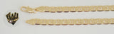 (1-60031) Gold Laminate - 5.5mm Marine Link Men Bracelet- 9" - BGF - Fantasy World Jewelry