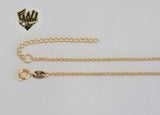 (1-0230) Gold Laminate - 2mm Rolo Anklet w/Heart - 10" - BGF - Fantasy World Jewelry