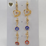 (1-1178) Gold Laminate - Long Earrings - BGF - Fantasy World Jewelry