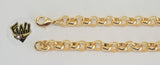 (1-60036) Gold Laminate -  6.5mm Rolo Link Men Bracelet- 9" - BGO - Fantasy World Jewelry