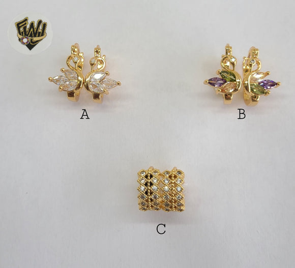 (1-2622) Gold Laminate Hoops - BGO - Fantasy World Jewelry