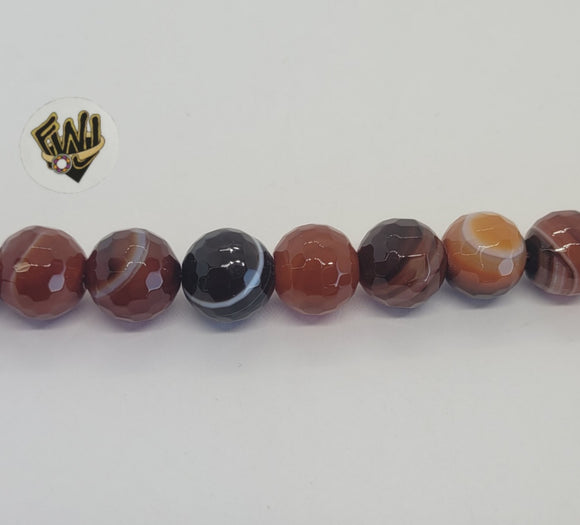 (MBEAD-237) 12mm Carnelian Faceted Beads - Fantasy World Jewelry