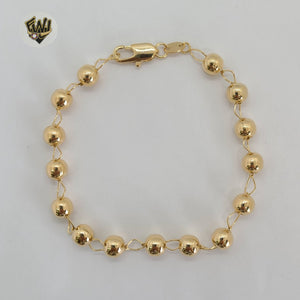 (1-0709) Gold Laminate - 6.5mm Bracelet - 8" - BGF - Fantasy World Jewelry