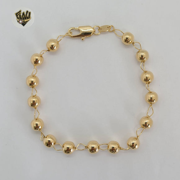 (1-0709) Gold Laminate - 6.5mm Bracelet - 8
