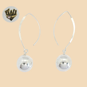 (2-3382) 925 Sterling Silver - Long Pearl Earrings. - Fantasy World Jewelry