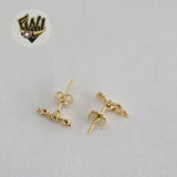 (1-1125) Gold Laminate - Love Studs Earrings - BGF - Fantasy World Jewelry