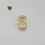 (1-3108) Gold Laminate- Two tone Dome Ring - BGF - Fantasy World Jewelry