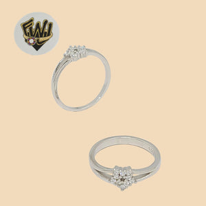 (2-5084) 925 Sterling Silver - Zircon Star Ring - Fantasy World Jewelry