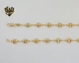 (1-1603-1) Laminado de oro - Cadena de eslabones de mariquita multicolor de 8 mm - BGF