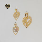 (1-2132) Gold Laminate - Heart Pendants - BGF