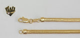 (1-0475-1) Gold Laminate Bracelet - 4mm Magic Herringbone Bracelet - 7" - BGF - Fantasy World Jewelry