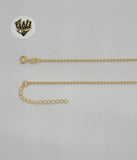 (1-6054) Gold Laminate - 2mm Balls Link Charms Necklace - BGF - Fantasy World Jewelry