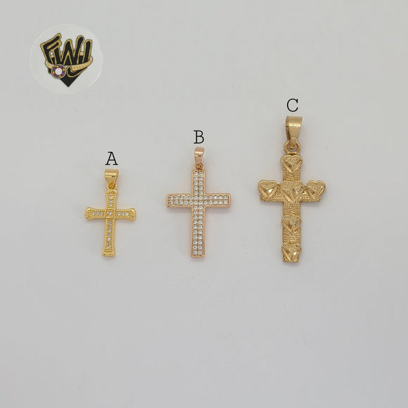 (1-2258-4) Gold Laminate - Crosses Pendants - BGO