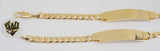 (1-60068) Gold Laminate - 7mm Curb Link Men Bracelet w/Plate - 8.5" - BGF - Fantasy World Jewelry