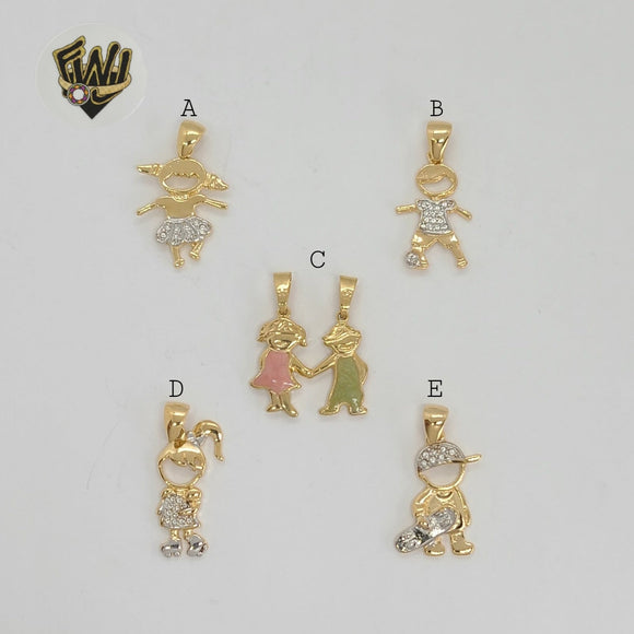 (1-2238-1) Gold Laminate - Kids Pendants - BGF