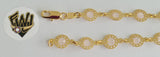 (1-0741) Gold Laminate-8.5mm Alternative Beads Bracelet- 7.5" -BGF - Fantasy World Jewelry