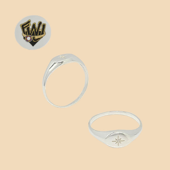 (2-5007) 925 Sterling Silver - Zircon Star Ring - Fantasy World Jewelry