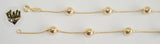 (1-0714) Gold Laminate - Snake Link Bracelet w/ Balls -BGF - Fantasy World Jewelry