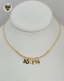 (1-6156) Gold Laminate - Necklace with Charms - BGF - Fantasy World Jewelry
