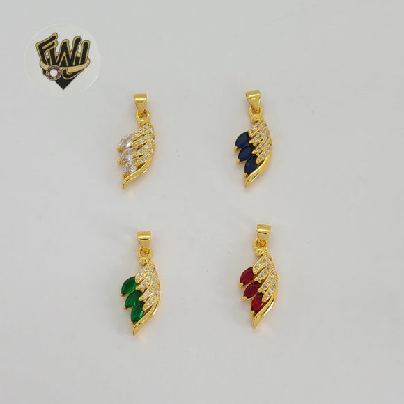 (1-2444) Gold Laminate Pendants - Colorful Zircon Pendant - BGO