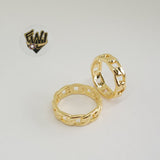 (1-3058-A) Gold Laminate- Curb Link Ring - BGO - Fantasy World Jewelry