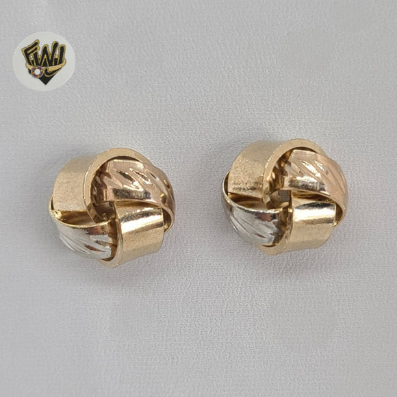(1-1047) Gold Laminate - Knot Earrings - BGO - Fantasy World Jewelry