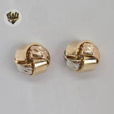 (1-1047) Gold Laminate - Knot Earrings - BGO - Fantasy World Jewelry