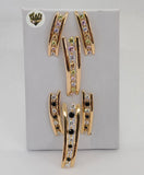 (1-6362) Gold Laminate - Zircon Set - BGO - Fantasy World Jewelry