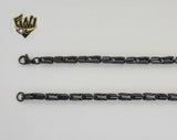 (4-3183-1) Stainless Steel - 4.6mm Alternative Black Link Chain.