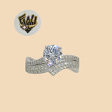 (2-5246) 925 Sterling Silver - Wedding Ring - Fantasy World Jewelry